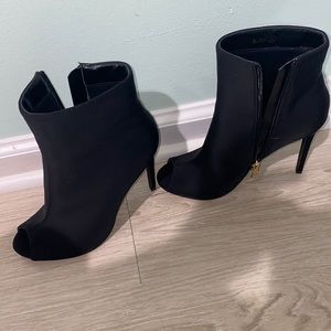 Open toe booties